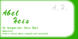 abel heis business card